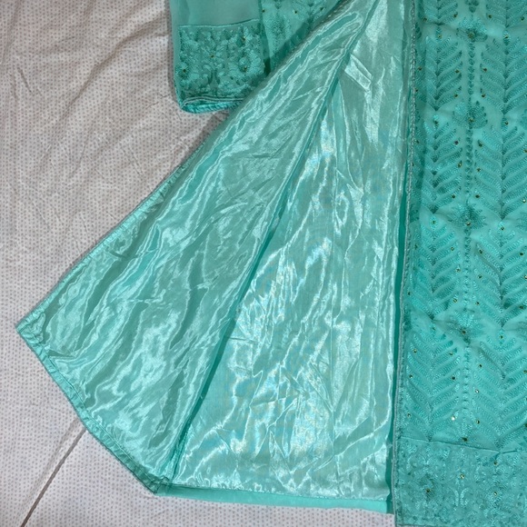 Mint Green Salwar Kameez Suit Set - Picture 8 of 13